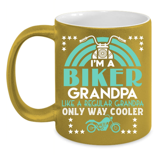 I'm A Biker Grandpa Coffee Mug, Cool Grandpa Coffee Cup