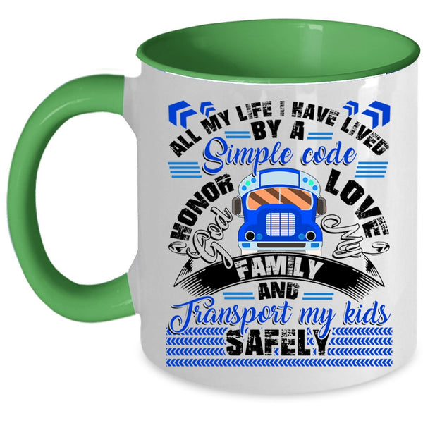 Transport My Kids Safely Coffee Mug, Love My Family Accent Mug