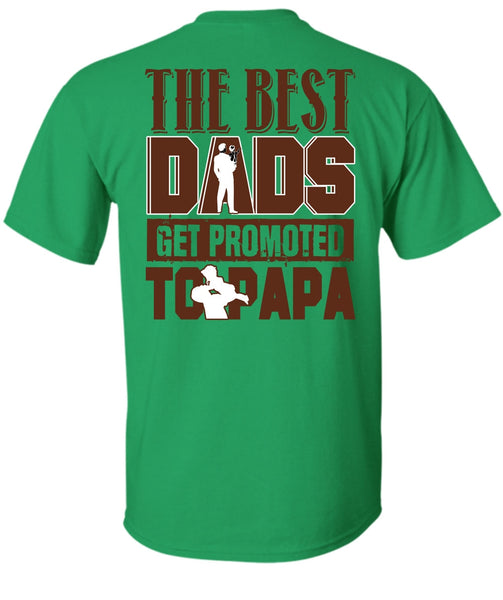 The Best Dads Get Promoted To Papa T Shirt, I Love Dad T Shirt