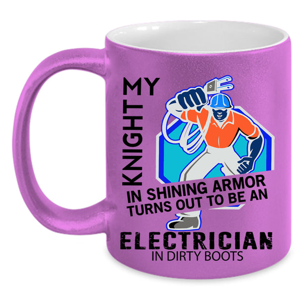 Cool Job Coffee Mug, To Be An Electrician In Dirty Boots Accent Mug