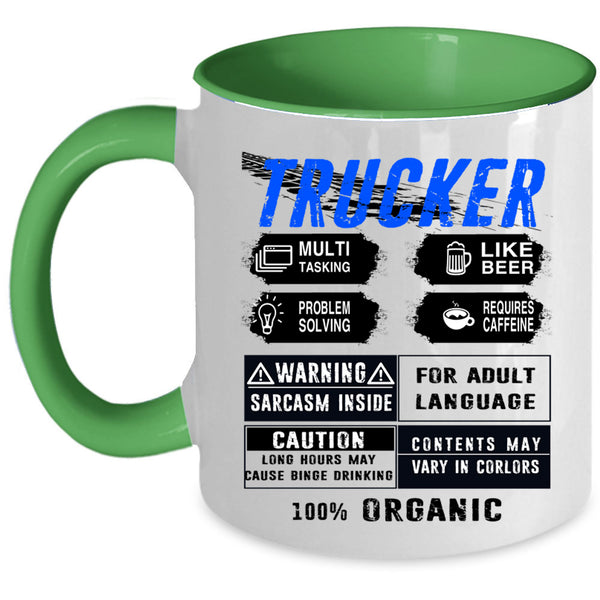 Awesome Gift For Trucker Coffee Mug, Trucker Accent Mug