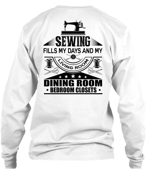 Sewing Fills My Days T Shirt, I Love Book T Shirt