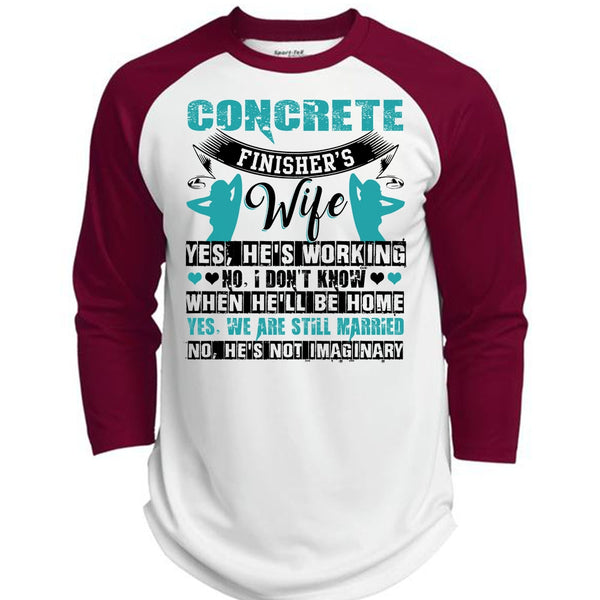 Concrete Finisher's Wife T Shirt, I Love Wife T Shirt, Awesome T-Shirts  (Polyester Game Baseball Jersey)