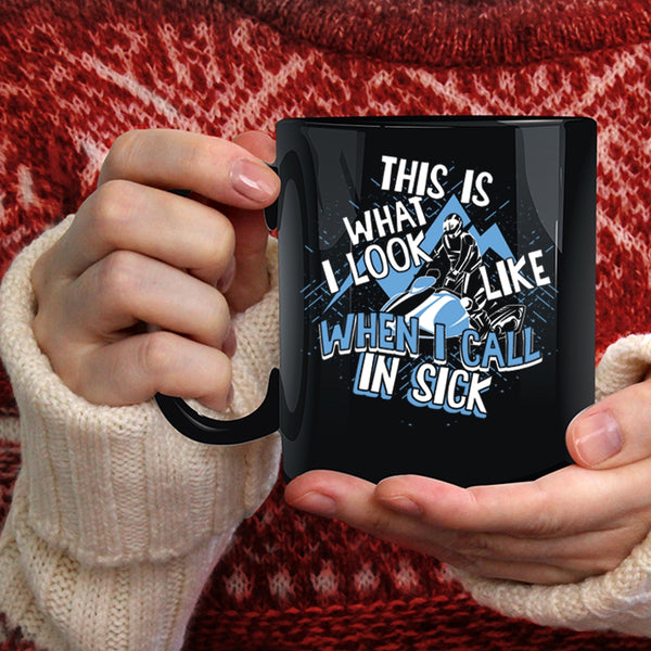 This Is What I Look Like When I Call In Sick Coffee Mug, Funny Skiing Coffee Cup
