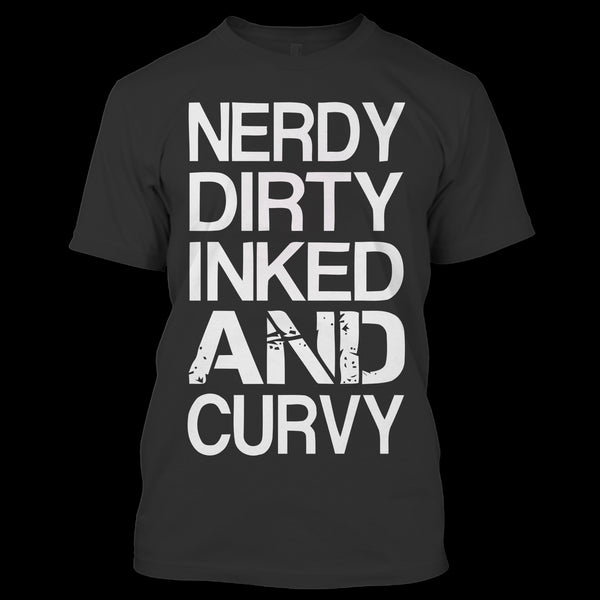 A black t-shirt with the shopify logo