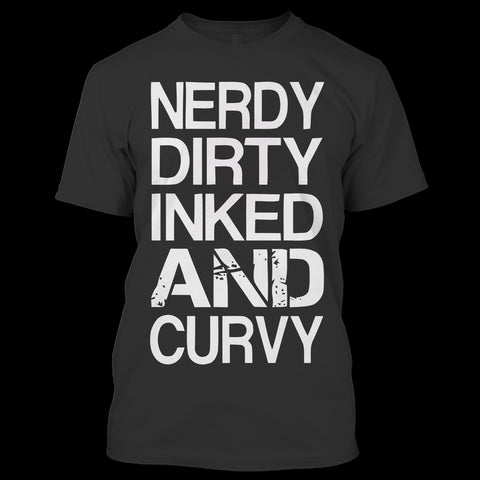 A black t-shirt with the shopify logo