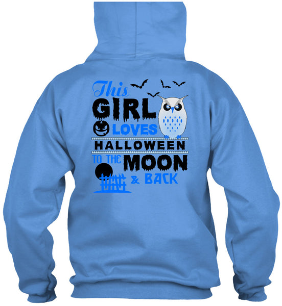 This Girl Loves Halloween To The Moon And Back T Shirt, Wait For Halloween T Shirt
