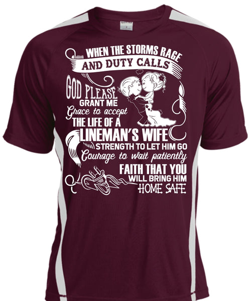 The Life Of A Lineman's Wife T Shirt, Being A Lineman T Shirt, Cool Shirt
