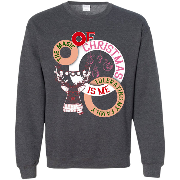 Tolerating My Family T Shirt, Coolest Merry Christmas Sweatshirt