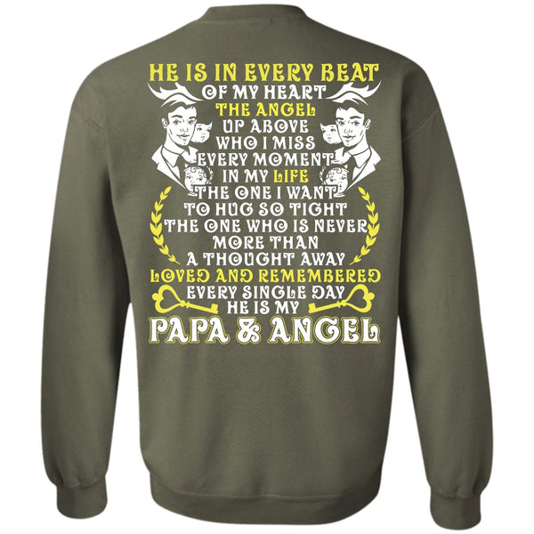 Papa And Angel T Shirt, I Love Papa Sweatshirt