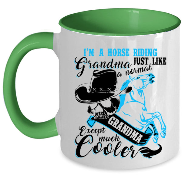Cool Grandma Coffee Mug, I'm A Horse Riding Grandma Accent Mug