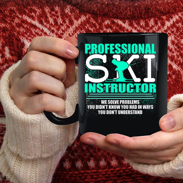 Professional Ski Instructor Coffee Mug, Cute Ski Instructor Coffee Cup
