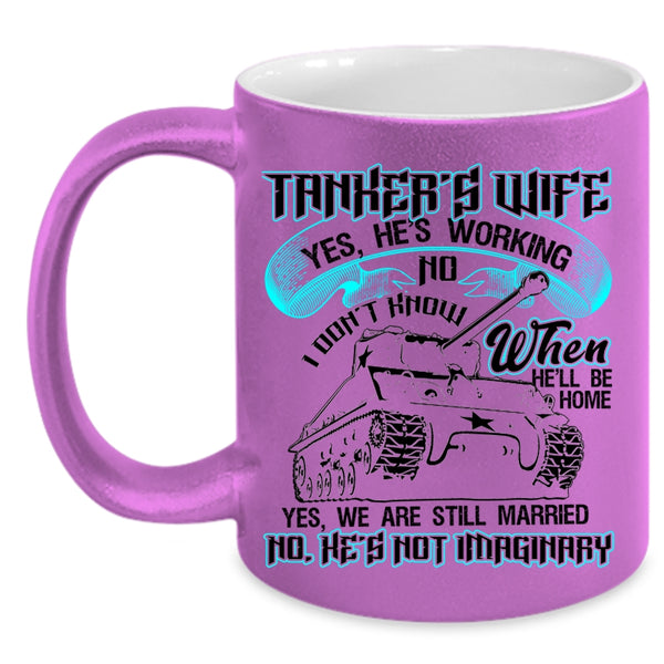 Pretty Tanker's Wife Coffee Mug, Tanker's Wife Accent Mug