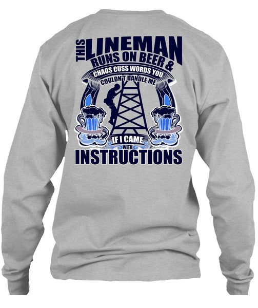 This Lineman Runs On Beer T Shirt, I Love Lineman T Shirt