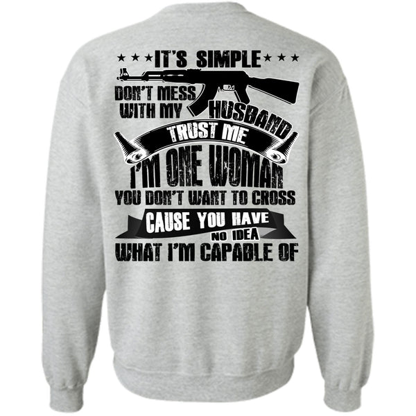 I Love Husband T Shirt, Don't Mess With My Husband Sweatshirt