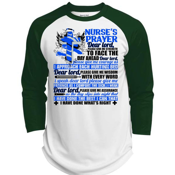 Nurse's Prayer T Shirt, I Love Nursing T Shirt, Awesome T-Shirts  (Polyester Game Baseball Jersey)