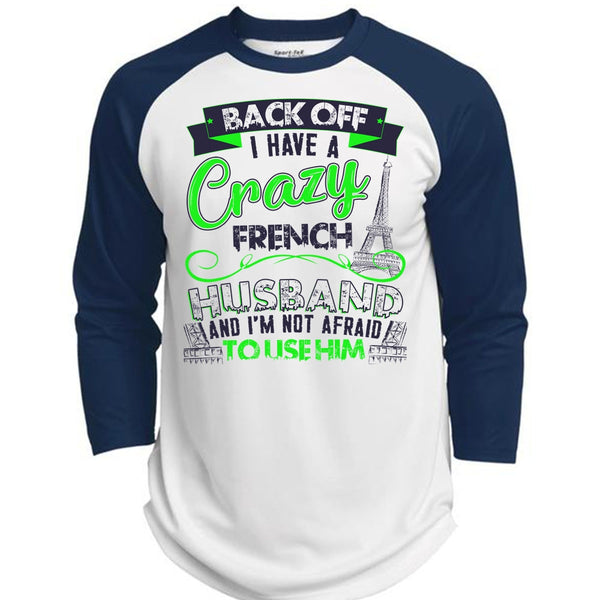 I Have A Crazy French Husband T Shirt, I Love Husband T Shirt, Awesome T-Shirts  (Polyester Game Baseball Jersey)