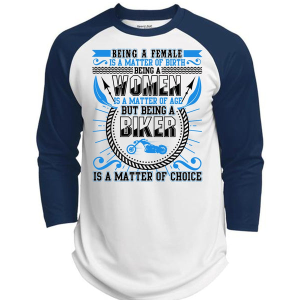 Being A Biker Is A Matter T Shirt, Being A Women T Shirt, Awesome T-Shirts  (Polyester Game Baseball Jersey)