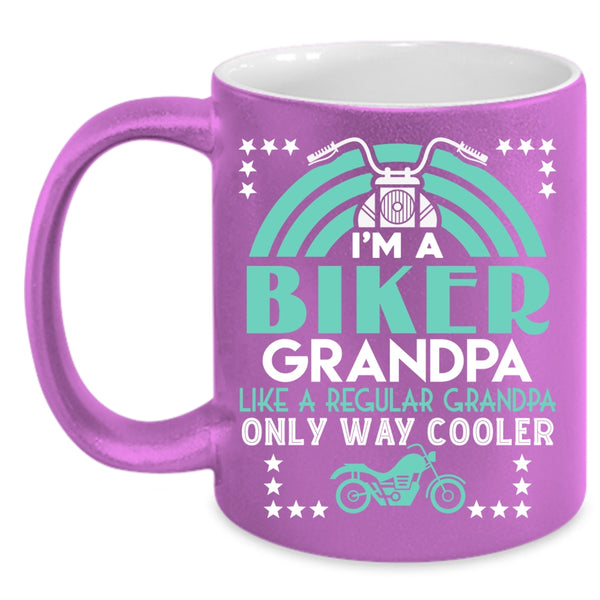 I'm A Biker Grandpa Coffee Mug, Cool Grandpa Coffee Cup