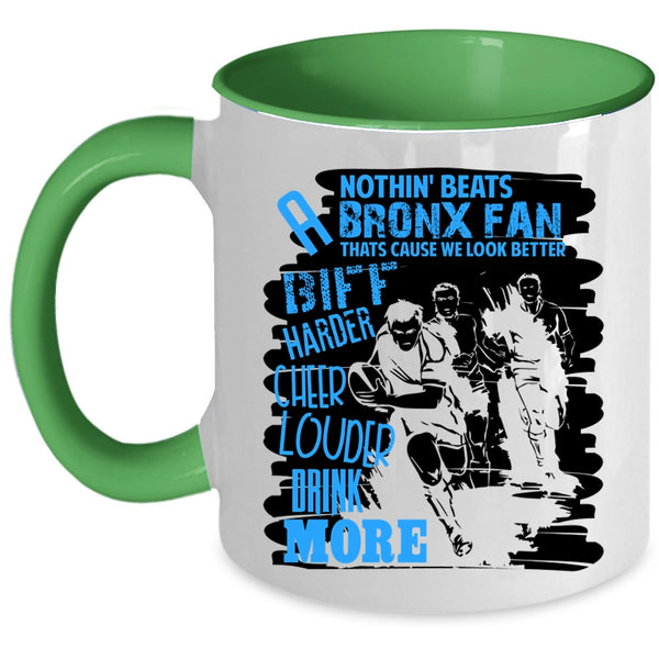 Sport Coffee Mug, Biff Harder Cheer Louder Drink More Accent Mug