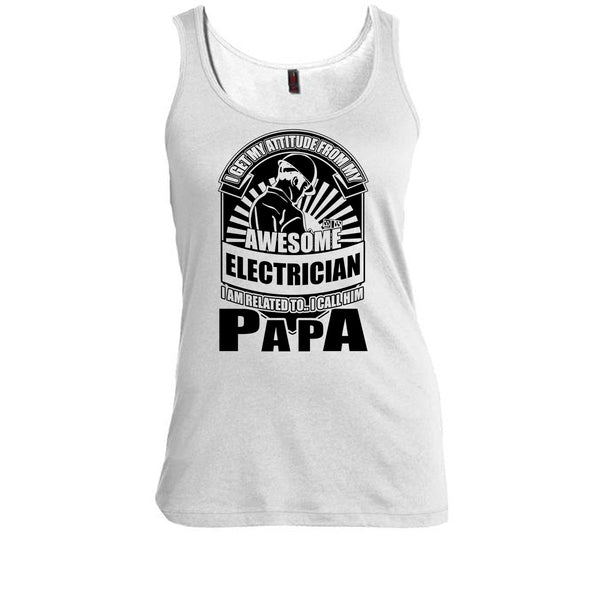 Awesome Electrician T Shirt, Coolest Electrician Papa Tank Top