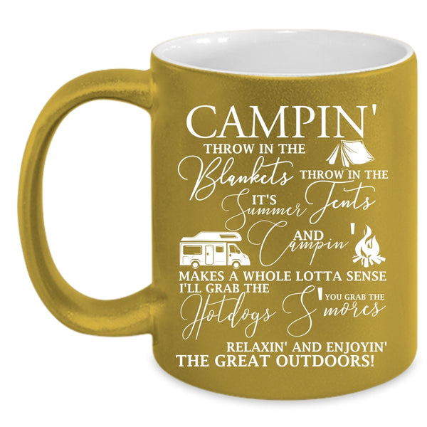 Camping Coffee Mug, Relaxing And Enjoying The Great Outdoors Coffee Cup