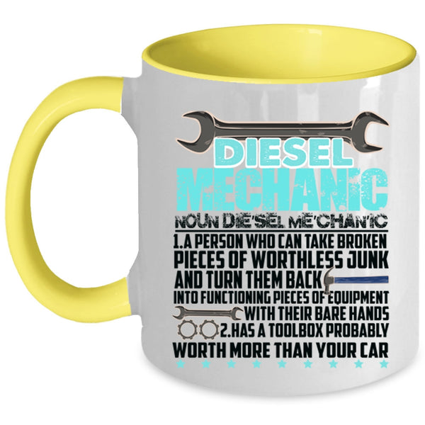 Funny Diesel Mechanic Coffee Mug, Diesel Mechanic Accent Mug