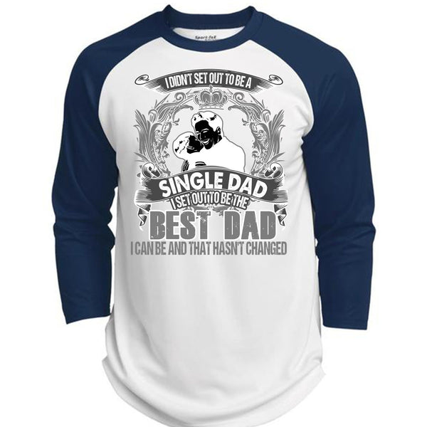 I Set Out To Be The Best Dad T Shirt, I Love Dad T Shirt, Awesome T-Shirts  (Polyester Game Baseball Jersey)