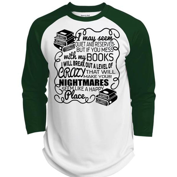 You Mess With My Book T Shirt, I Love Book T Shirt, Awesome T-Shirts  (Polyester Game Baseball Jersey)