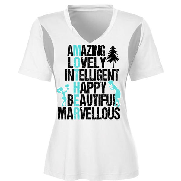 Amazing Lovely Intelligent Happy T Shirt, I Love Mom T Shirt, Awesome T-Shirts