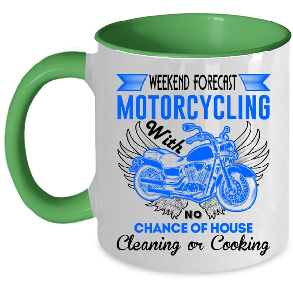 Chace Of Horse Cleaning Or Cooking Coffee Mug, Motorcycling Accent Mug