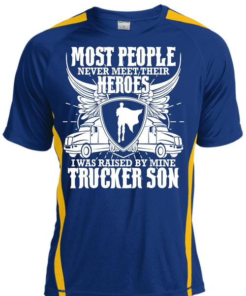 I Was Raised By Mine Trucker Son T Shirt, Being A Trucker T Shirt, Cool Shirt