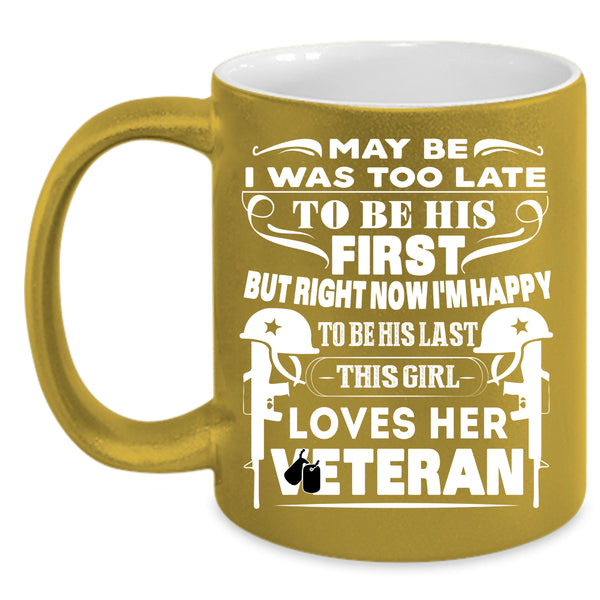 This Girl Loves Her Veteran Coffee Mug, Couple Coffee Cup