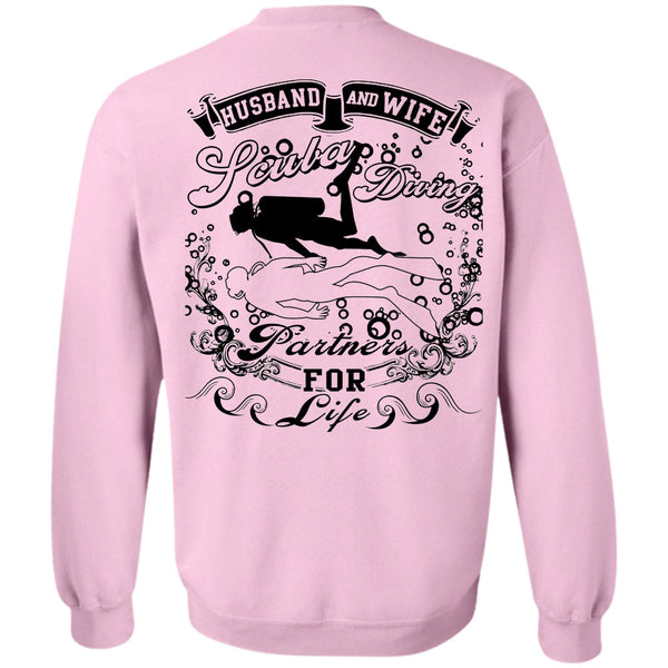 Being A Diver T Shirt, Husband And Wife Scuba Diving Partners For Life Sweatshirt