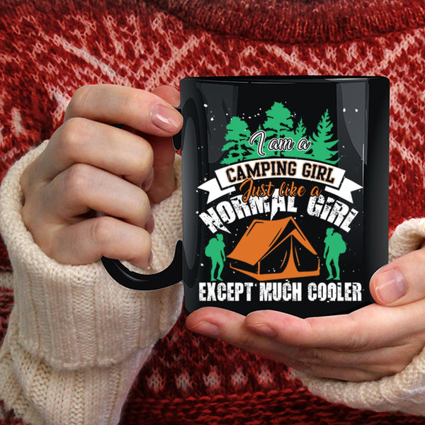 I Am A Camping Girl Coffee Mug, Funny Camping Girls Coffee Cup