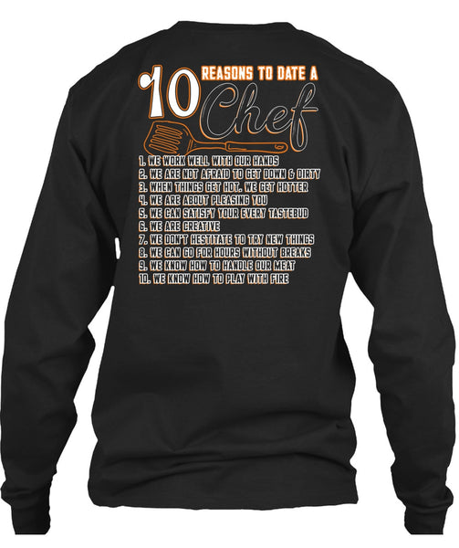 10 Reasons To Date A 10 Chef T Shirt, Play With Fire T Shirt
