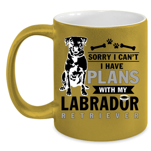 Dog Lovers Coffee Mug, I Have Plans With My Labrador Accent Mug