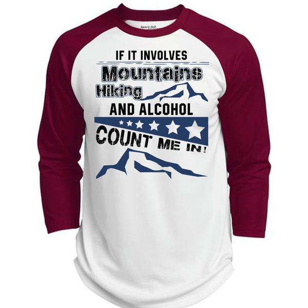 If It Involves Mountains Hiking T Shirt, I Love Hiking T Shirt, Awesome T-Shirts  (Polyester Game Baseball Jersey)