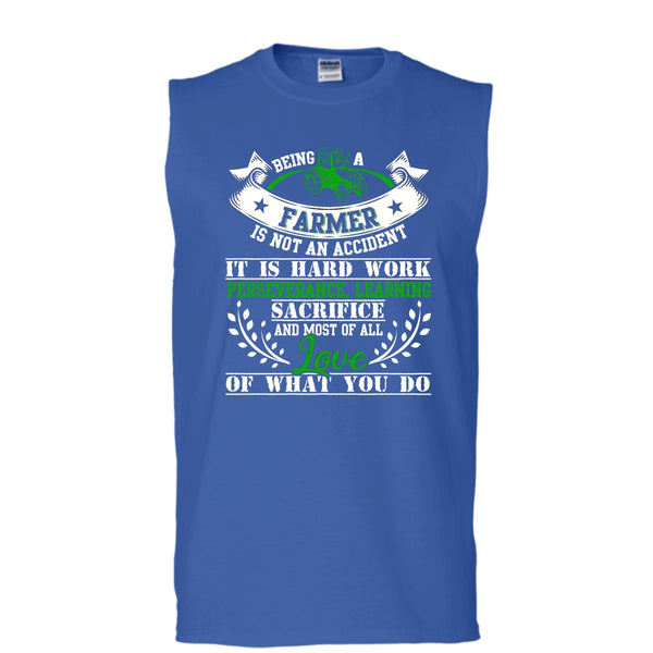 Being A Farmer Is Not An Accident T Shirt, I Am A Coolest Farmer T Shirt, Cool T Shirt (Men's Cotton Sleeveless)