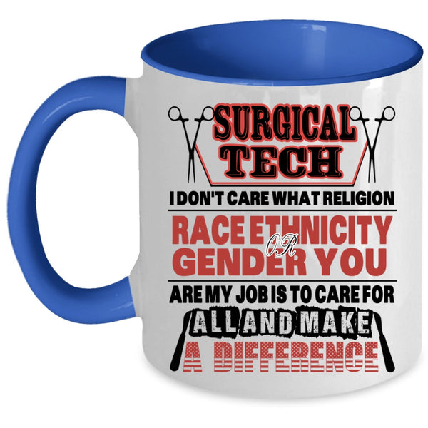Cool Surgical Tech Coffee Mug, Surgical Tech Accent Mug