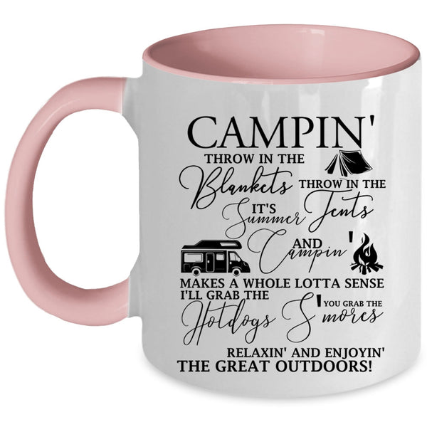 Relaxing And Enjoying The Great Outdoors Coffee Mug, Camping Accent Mug