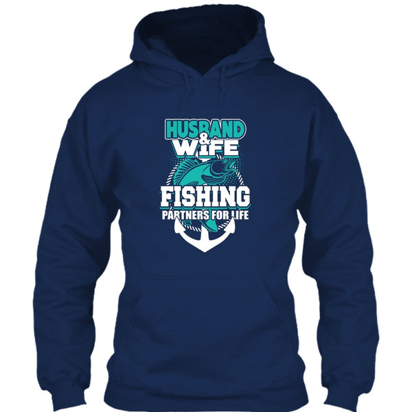 Husband & Wife T Shirt, Fishing Partners For Life T Shirt