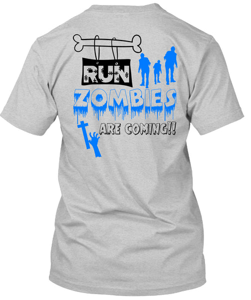 Run Zombies Are Coming T Shirt, Wait For Halloween T Shirt
