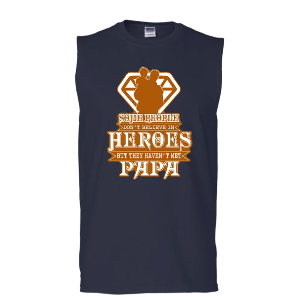 They Haven't Met Papa T Shirt, Coolest Papa Ever Tank Top (Men's Cotton Sleeveless)