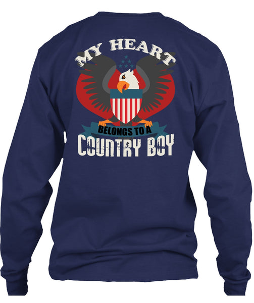 My Heart Belongs To A Country Boy T Shirt, Being A Veteran T Shirt