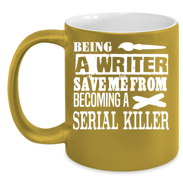 Being A Writer Coffee Mug, I Raise A Writer Coffee Cup