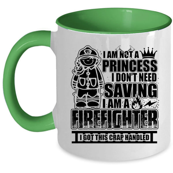 Cute Gift For My Daughter Coffee Mug, I Am A Firefighter Accent Mug