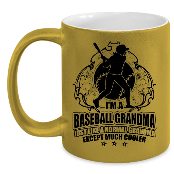 Cool Grandma Coffee Mug, I'm A Baseball Grandma Accent Mug