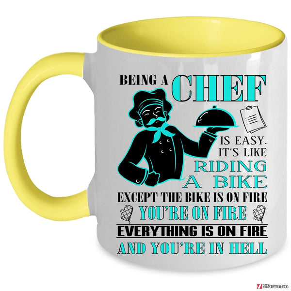 Being A Chef Cup, It's Like Riding A Bike Mug, Cool Chef Cup
