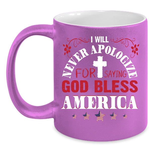God Bless America Coffee Mug, Cool Gift For American Coffee Cup